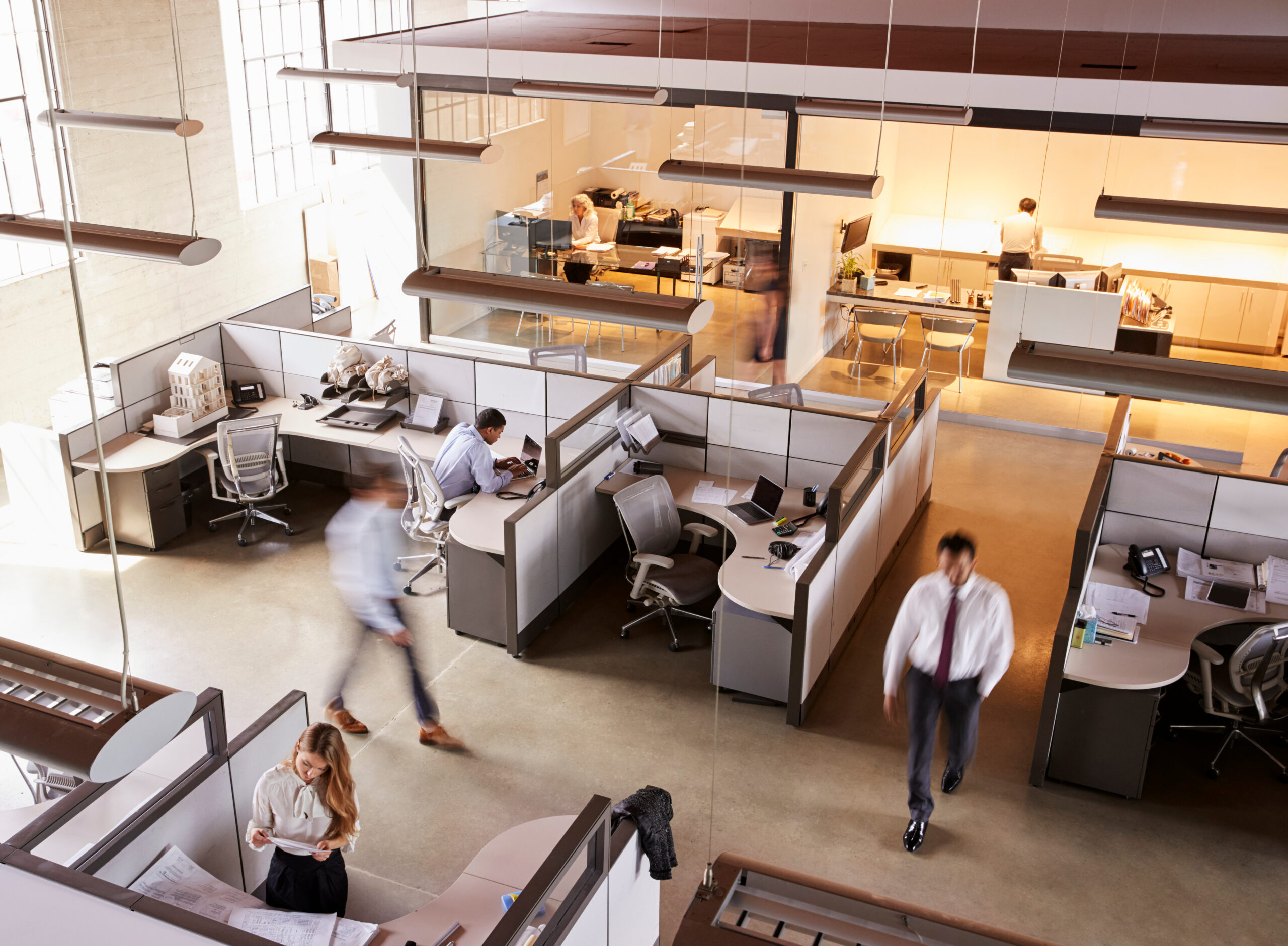 elevated view of sales office